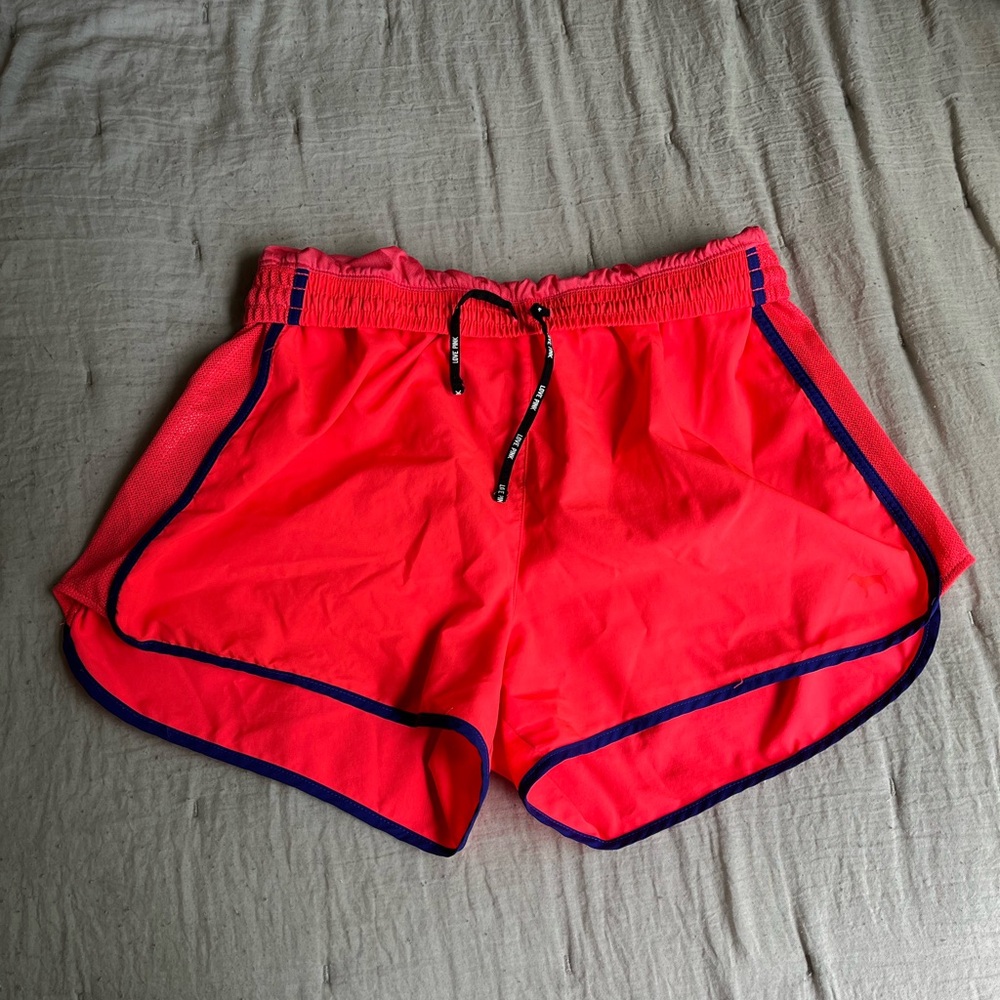 PINK neon running shorts